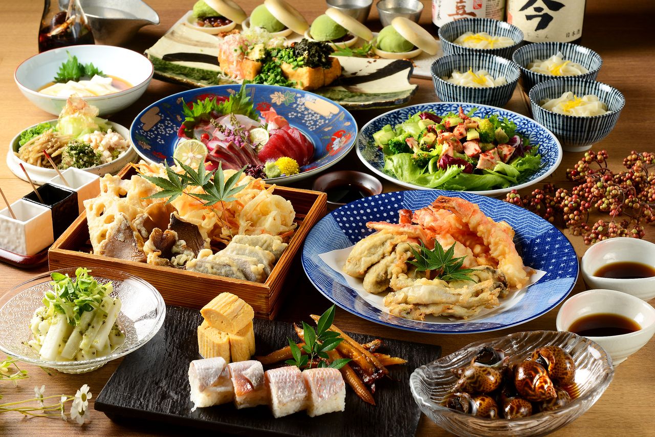 ★★彩りコース プレミアム飲み放題付き 10品【90分飲放付】6,800円（税込み）