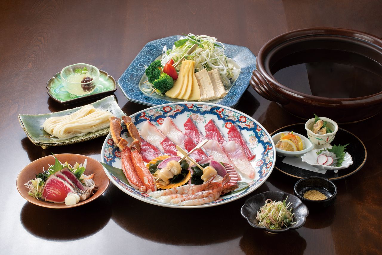 春限定！初鰹と海鮮のしゃぶしゃぶ【土佐しゃぶコース】鰹のたたき付き