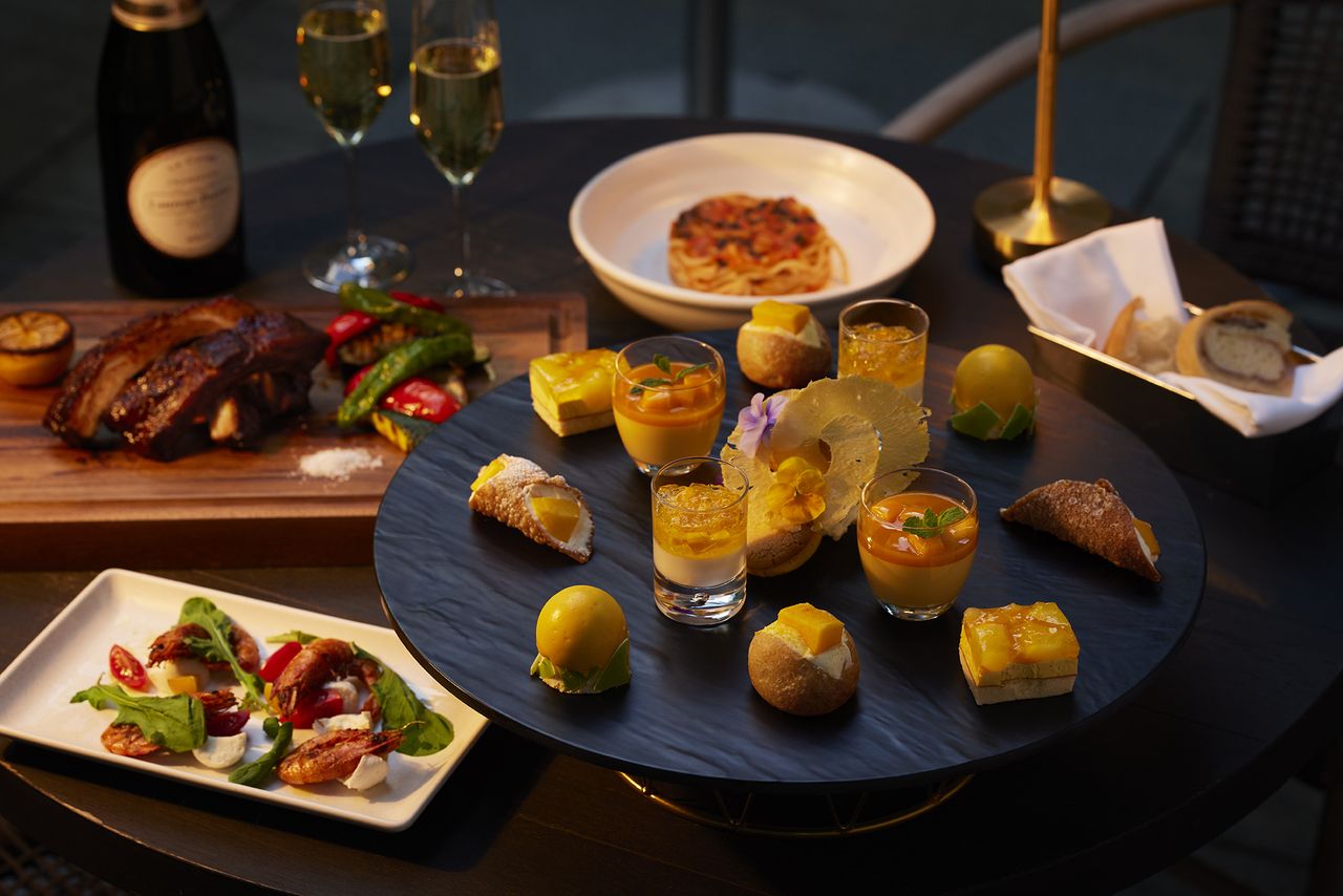 6月スタート！【Mango Terrace Dolce Vita+Glass Champagne】（バーカウンター＆テラス限定）