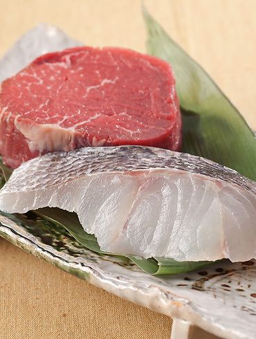 【鉄板焼】国産牛ステーキと海鮮のランチ