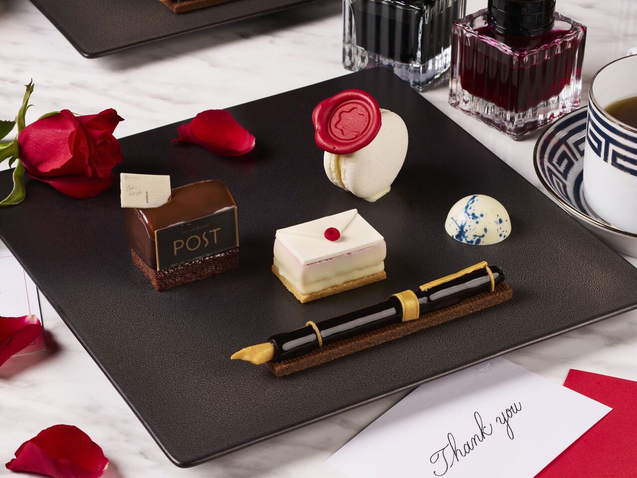 St. Regis Afternoon Tea  with Montblanc+ glass of champagne 