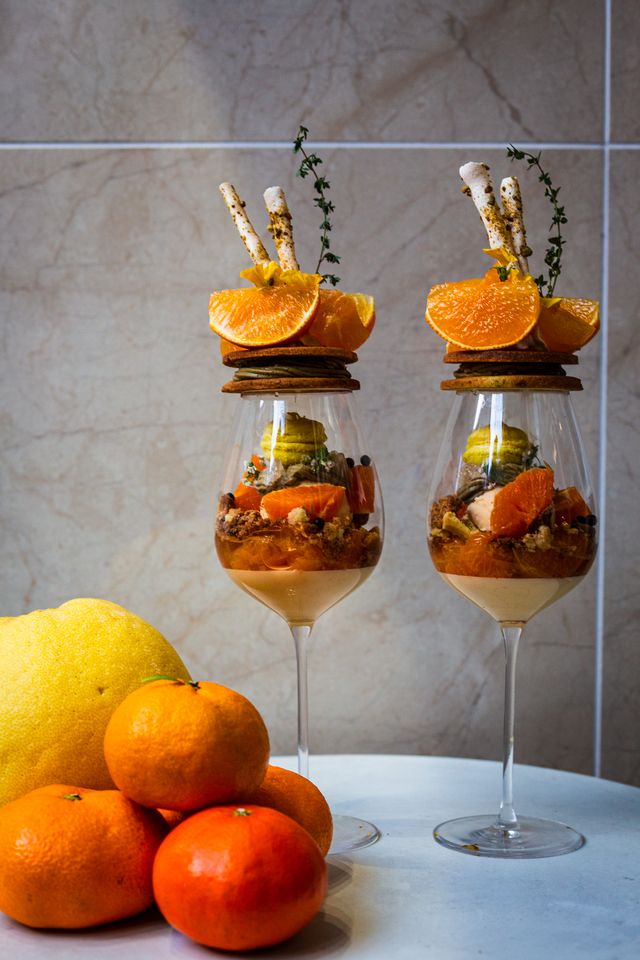 Seasonal Fruit Parfait with Choice of Drink — Available from November 25