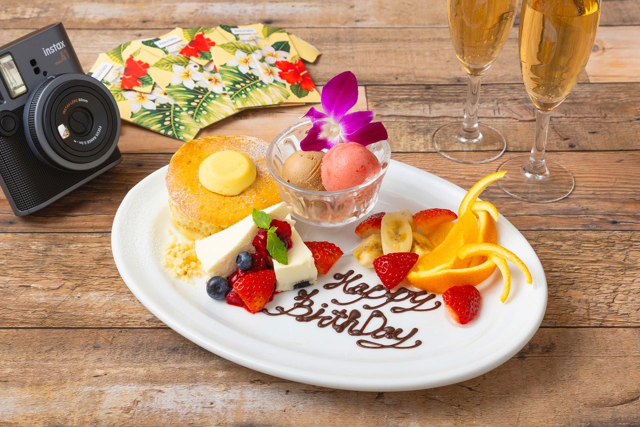 メッセージ付きAnniversary Plate 　チェキ＆アロハシャツチェキホルダープレゼント♪