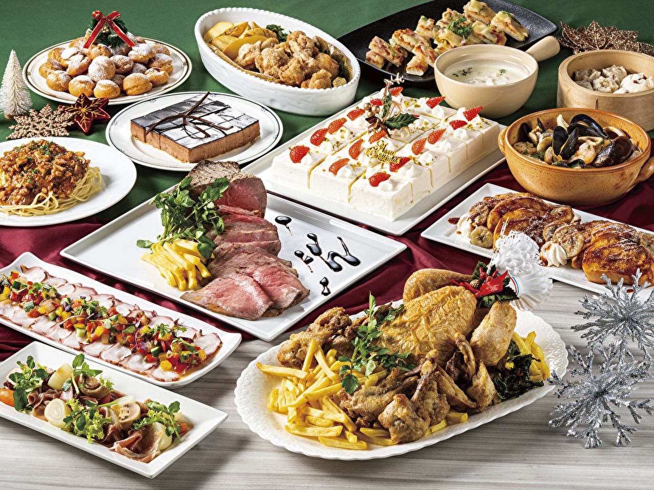 Dec 24 (Wed)–Dec 28 (Sun) — Christmas limited-time lunch buffet for adults (no time limit)