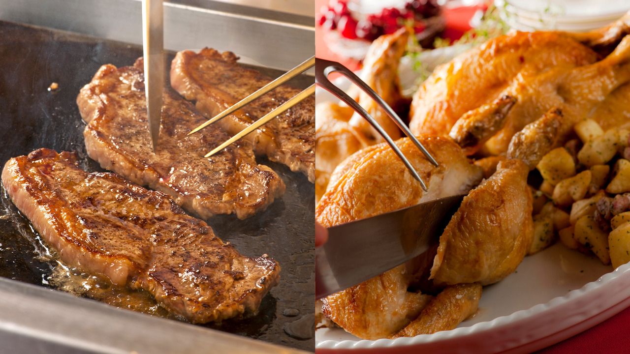 【12月・1月・平日】サーロインステーキ＆ローストチキン ランチブッフェ