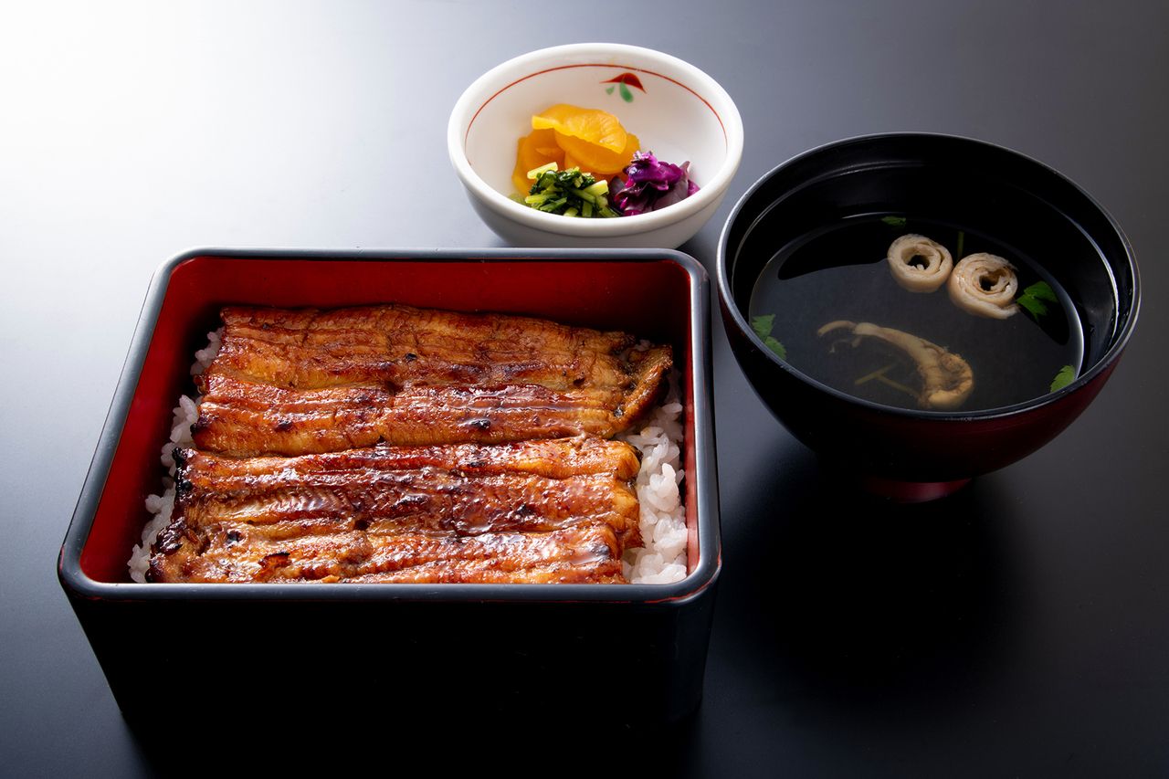 Unaju (with pickles and soup)