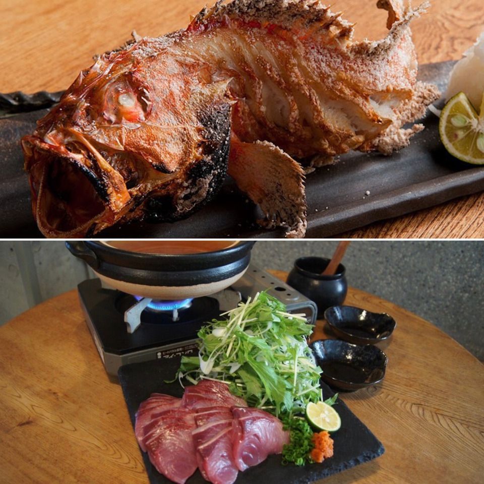  Luxury] [All-you-can-drink 20 types of sake] Yellowtail shabu-shabu and idiot fish (Kinki) grilled course, 10 dishes in total