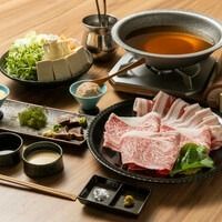Agu pork and specially selected Okinawan black beef shabu-shabu course