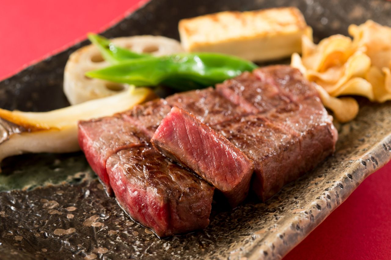 Domestic beef steak lunch