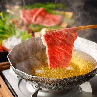 《当日可能◎》【飲み放題付き】肉のあさつ選べるすき焼き&しゃぶしゃぶコース