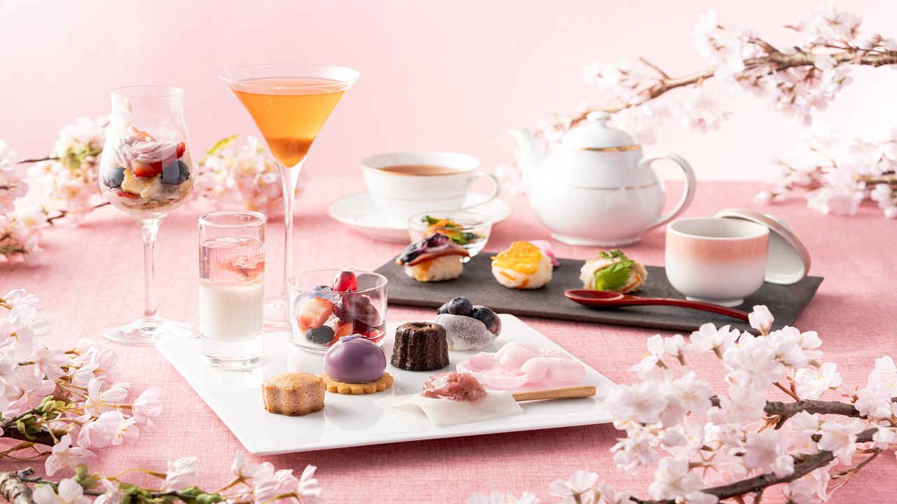 ブルーベリー×桜　アフタヌーンティー