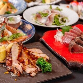 6月‐8月《土日限定》【2時間飲み放題付】土佐漫遊コース　名物「かつをの藁焼き」や「炙り鯖棒寿司」など土佐の味覚をお得に堪能できる 土日限定のお得なコース