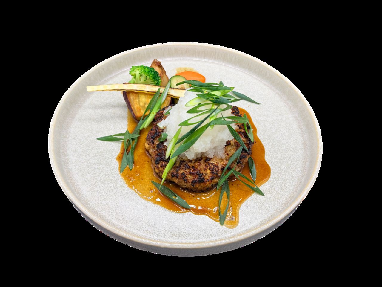 【6月限定】自家製豆腐入り和風ハンバーグ～万能ネギと大根おろしを添えて～