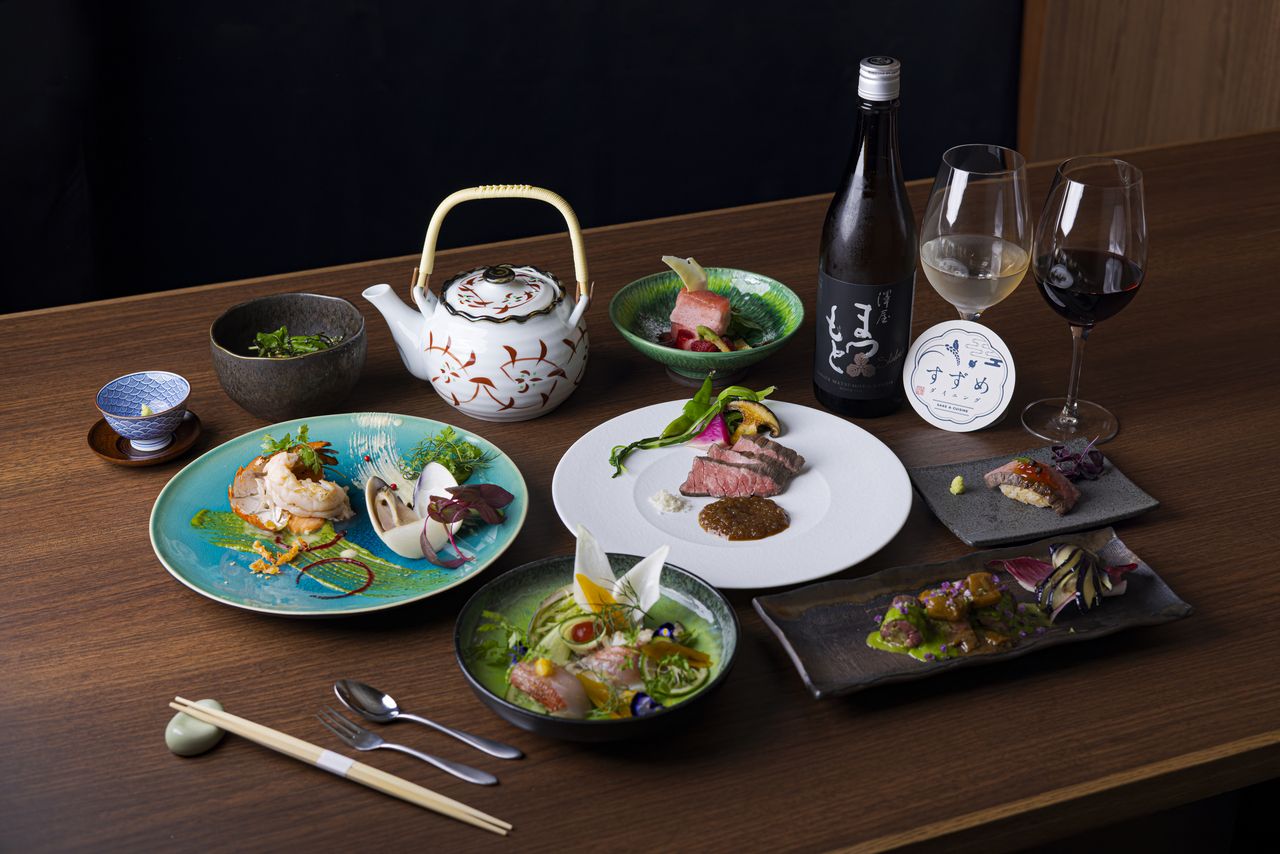 Day-of course (7 dishes made with seasonal ingredients available on that day)