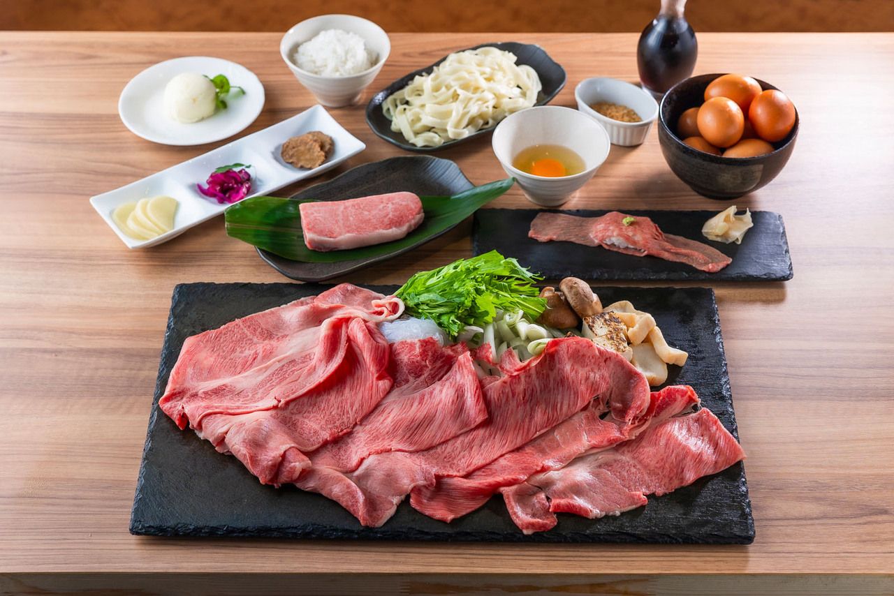 Matsusaka beef ultimate sukiyaki course