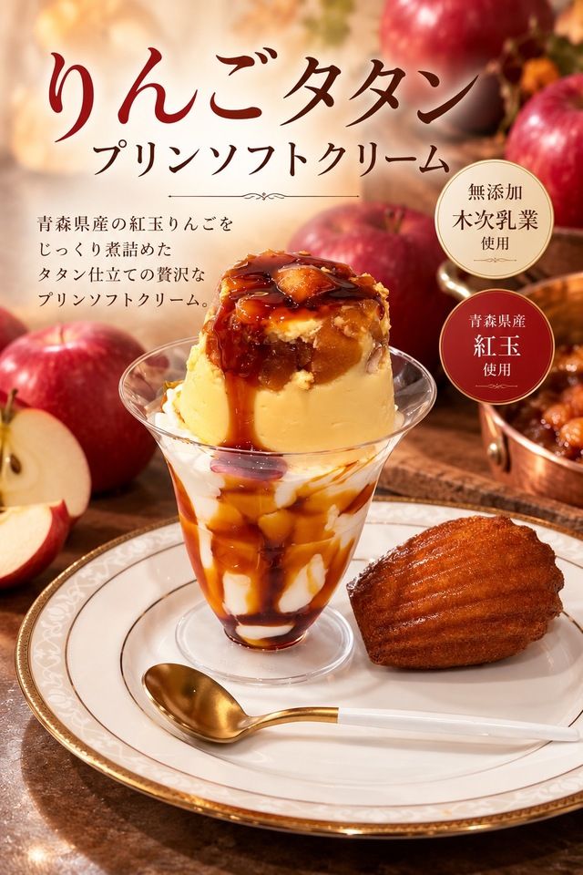 Apple Tatum Pudding Soft Serve Dessert Set