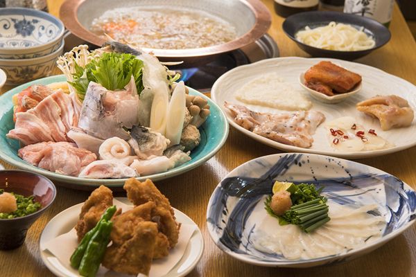 Grilled blowfish and “Chanko-nabe” course
