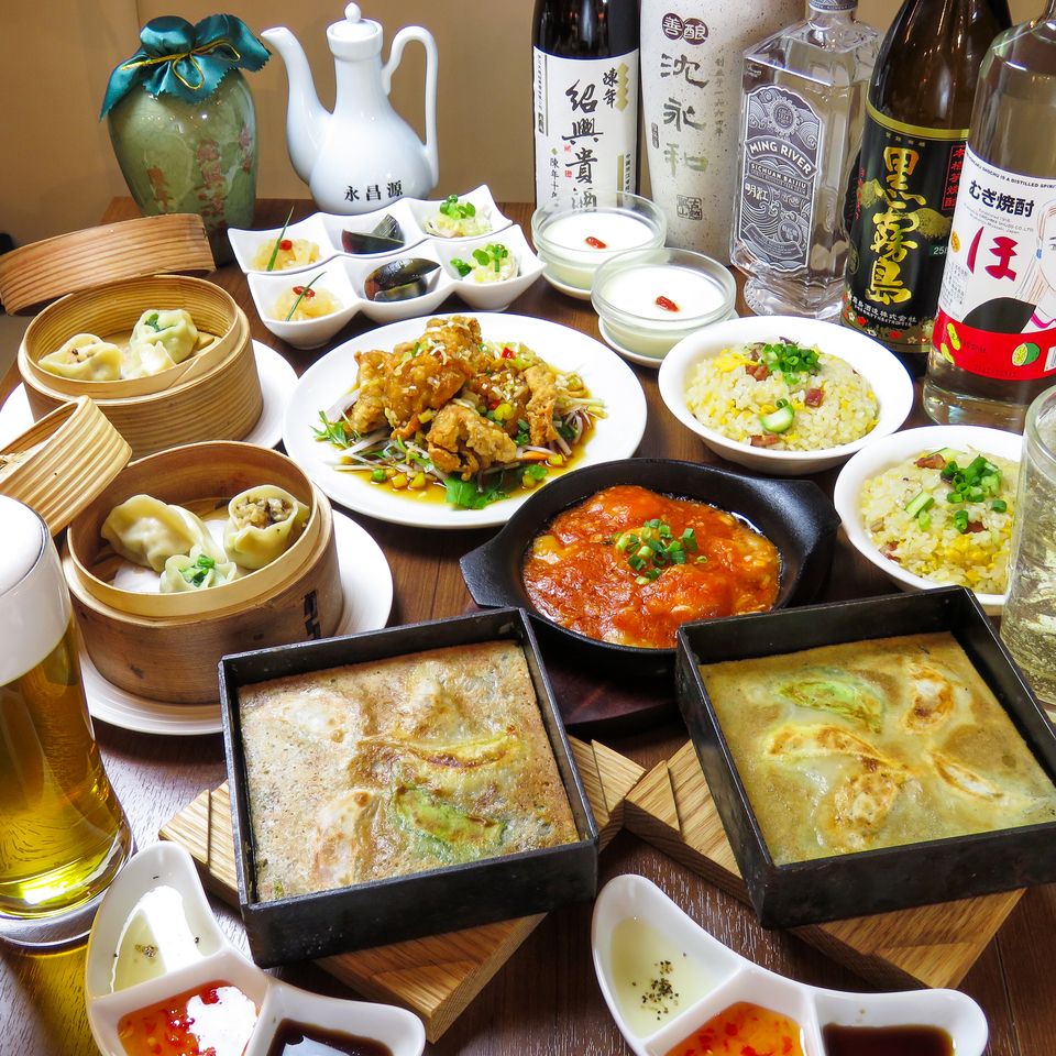 【天津餃子コース】餃子8種類+料理5品料理長おすすめコース！│【歓送迎会/宴会/二次回/パーティ】※要前日までに予約