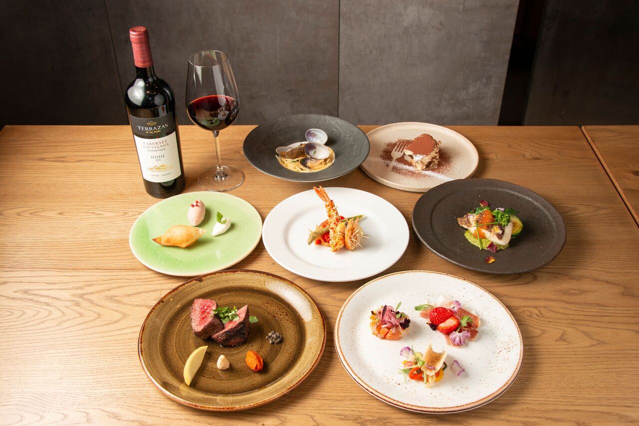 【シーズンコース】季節食材のイタリアンと薪火焼きビステッカを満喫できるコース