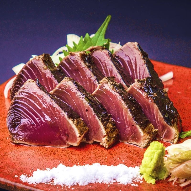 名物かつをの藁焼き塩たたき×国産豚の梅しゃぶしゃぶなど8品【2時間飲放付】5,500円(税込)