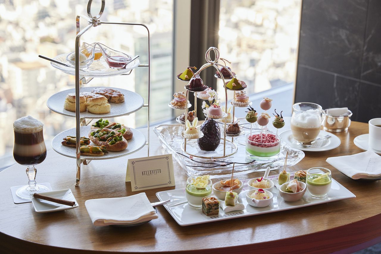 【土日祝限定】13:30～ アフタヌーンティーを地上150mからの眺望と共に！＋2.5ｈティーフリーフロー