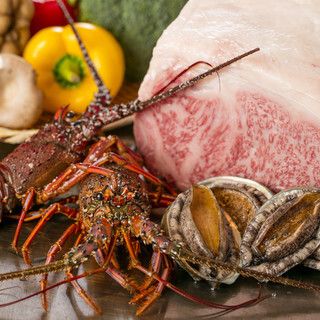 Dinner [Fillet Steak Course] Sea urchin, abalone, snow crab, spiny lobster, carefully selected domestic beef fillet steak A5, etc.　12/1～