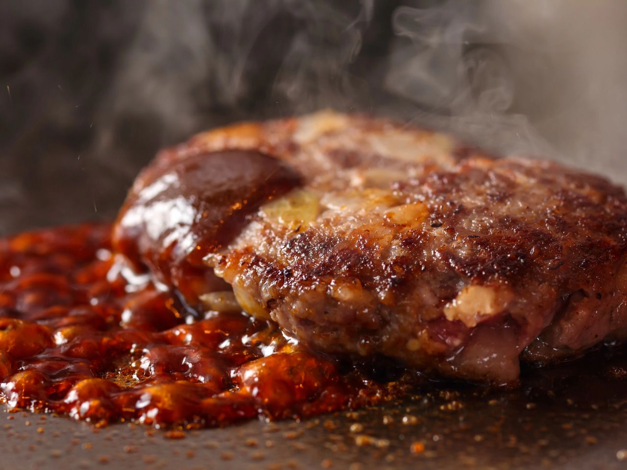 Specially selected Japanese black beef hamburger lunch