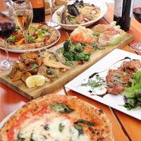 《アダッキオプラン》旬の食材を楽しむ大人気パーティープラン！ピッツァ2種・パスタ・肉料理など全10品