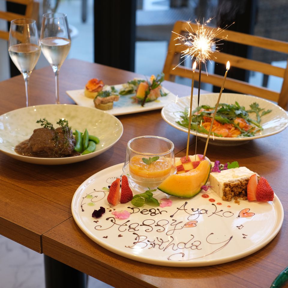 【記念日コース】各種お祝いに最適なコース〜乾杯ドリンク付き〜