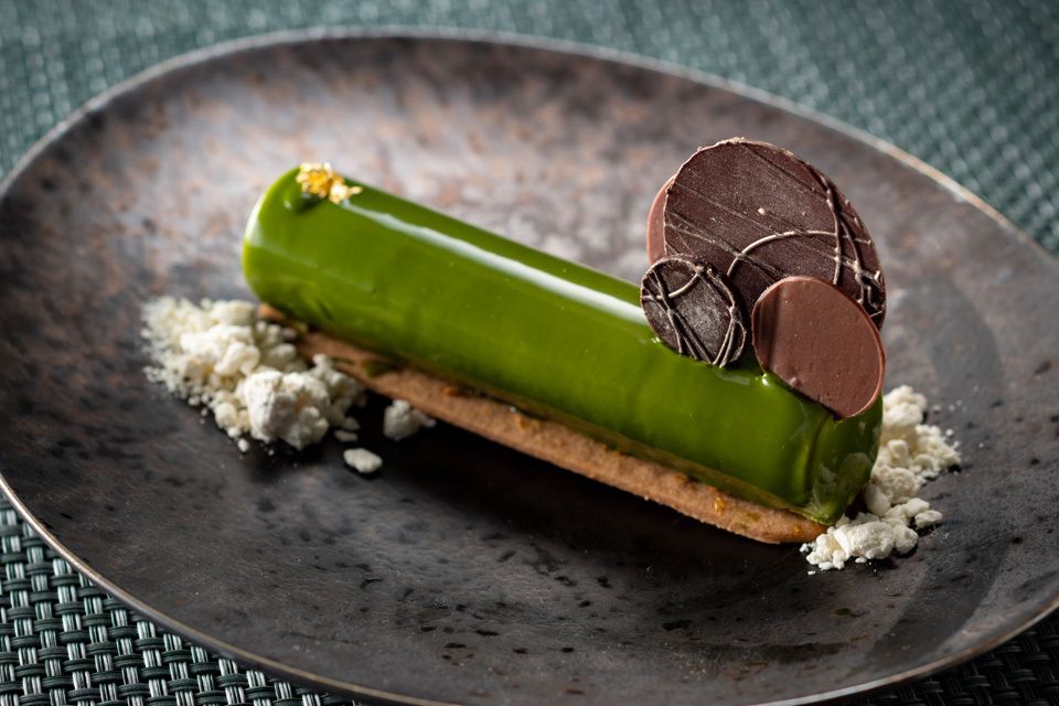 Matcha Mousse and Beverage Combo