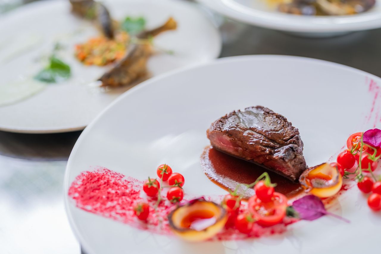 [Course with whole abalone vapore] Full course of 7 dishes with your choice of pasta