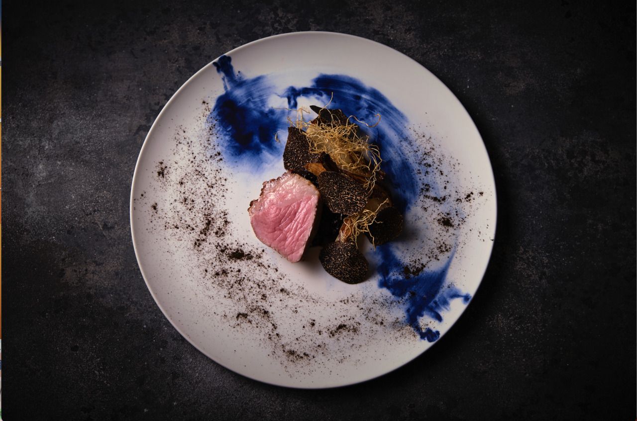 Menu nuit étoilée (plat avec un toast à Dom Pérignon 2015)