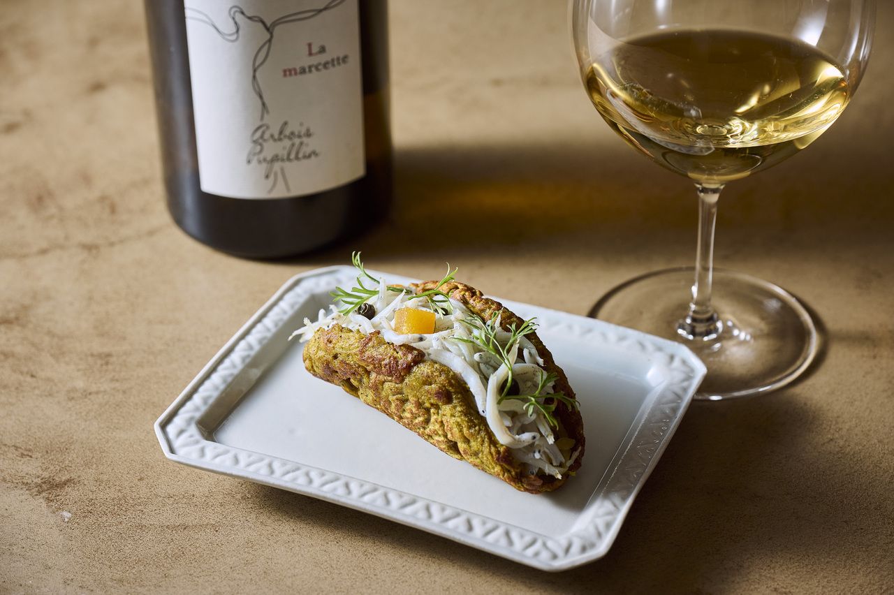 Dinner course with Zebra striping 