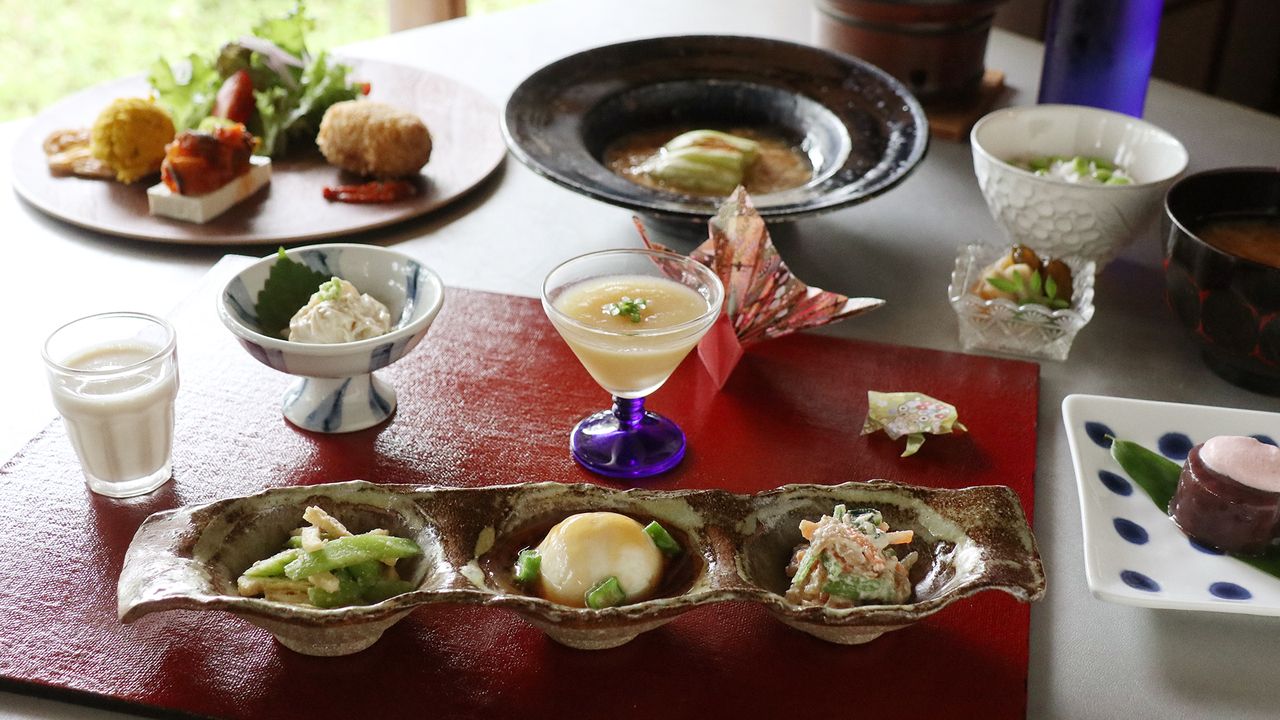 "Luxurious meal of organic vegetables and soybeans" ~ A full course meal of seasonal delicacies from organic farms ~