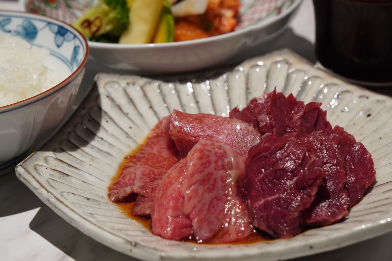 [Yonezawa Beef Yakiniku Lunch] Aged Yonezawa Beef Short rib & Red meat & Skirt steak + Sparkling Wine