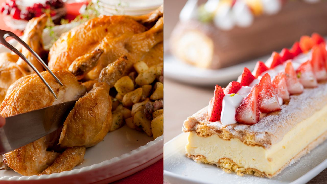 【12/22～25,29～31・平日タイムサービススイーツ付 】サーロインステーキ＆ローストチキン ランチブッフェ