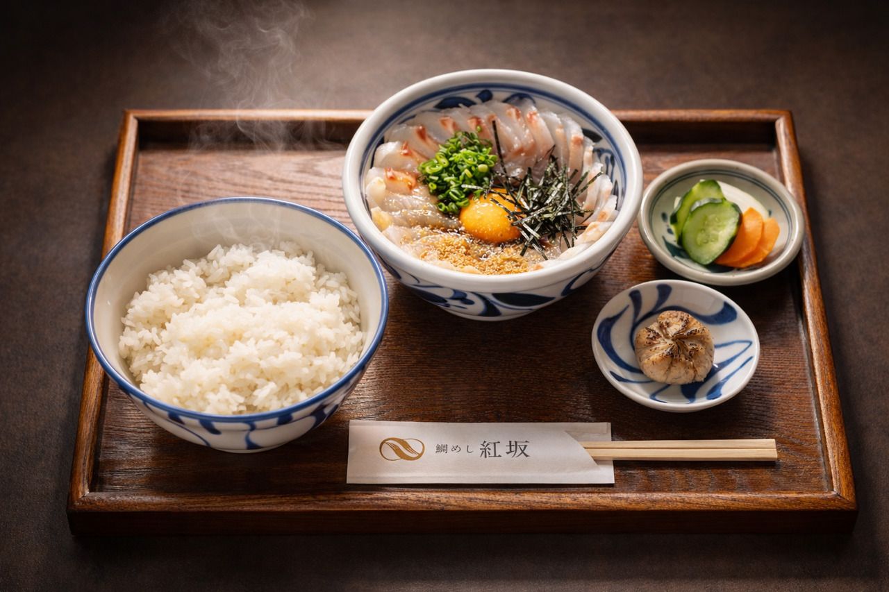 紅坂的鯛魚飯「白壽」松（雙層鯛魚）