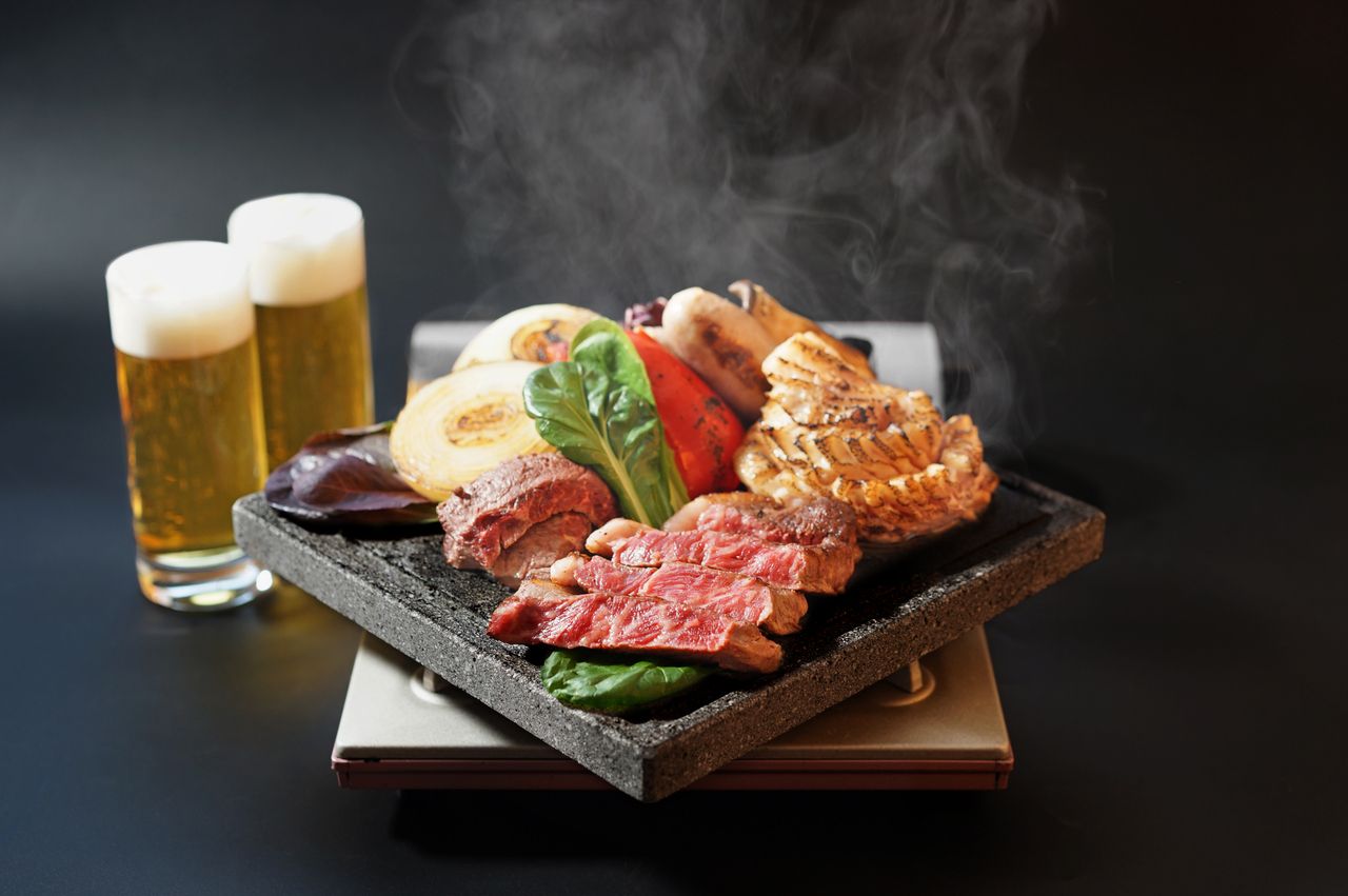 独特の焼き上がりと香ばしさの溶岩グリルセット【料理のみ】【2月28日まで】