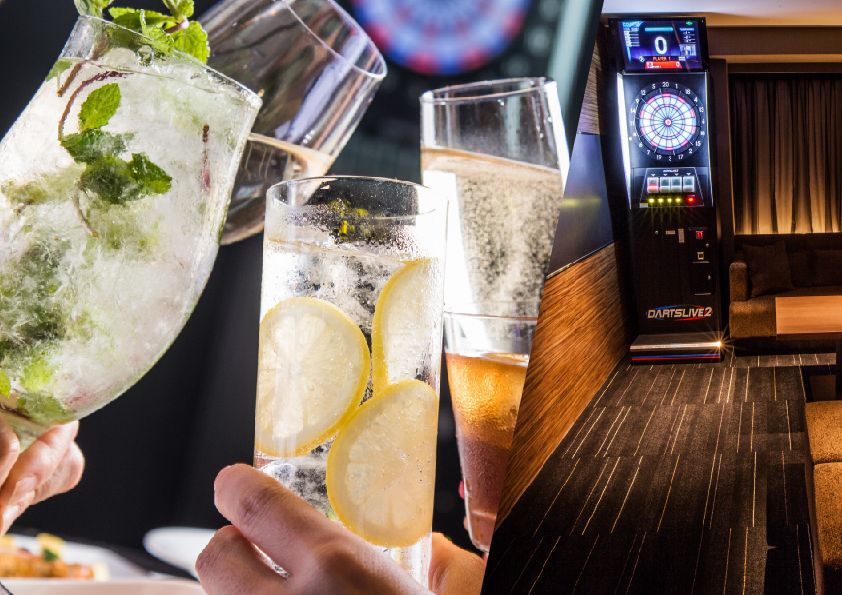 2次会プラン（1.5H飲み放題+軽食付き）ダーツカラオケ個室