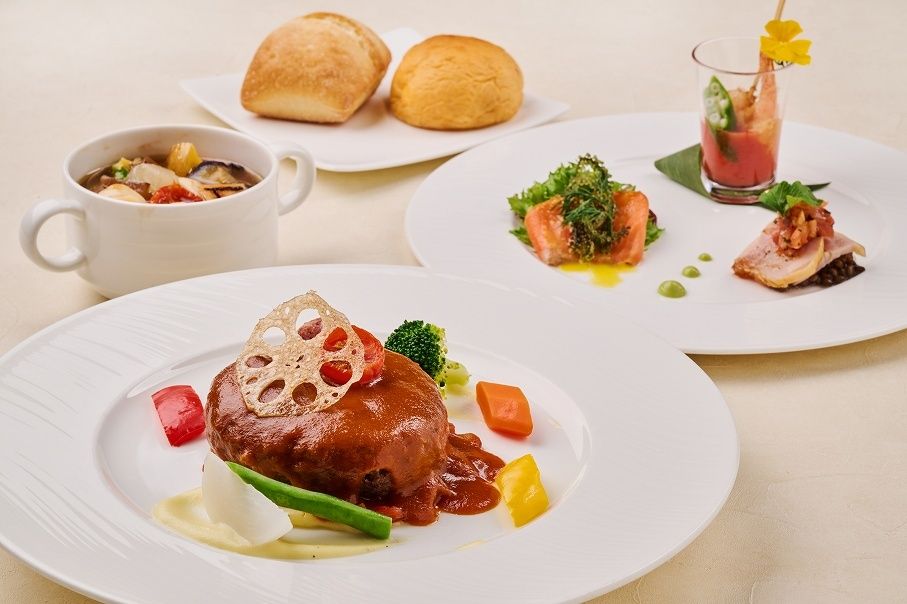 【オープン時間来店限定・宿泊者事前予約制アーリーディナー「沖縄県産和牛ハンバーグステーキ」