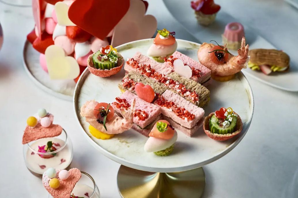 【The Lobby Lounge】 The Ritz-Carlton, Tokyo Valentine Afternoon Tea with the glass of The Ritz-Carlton Champagne
