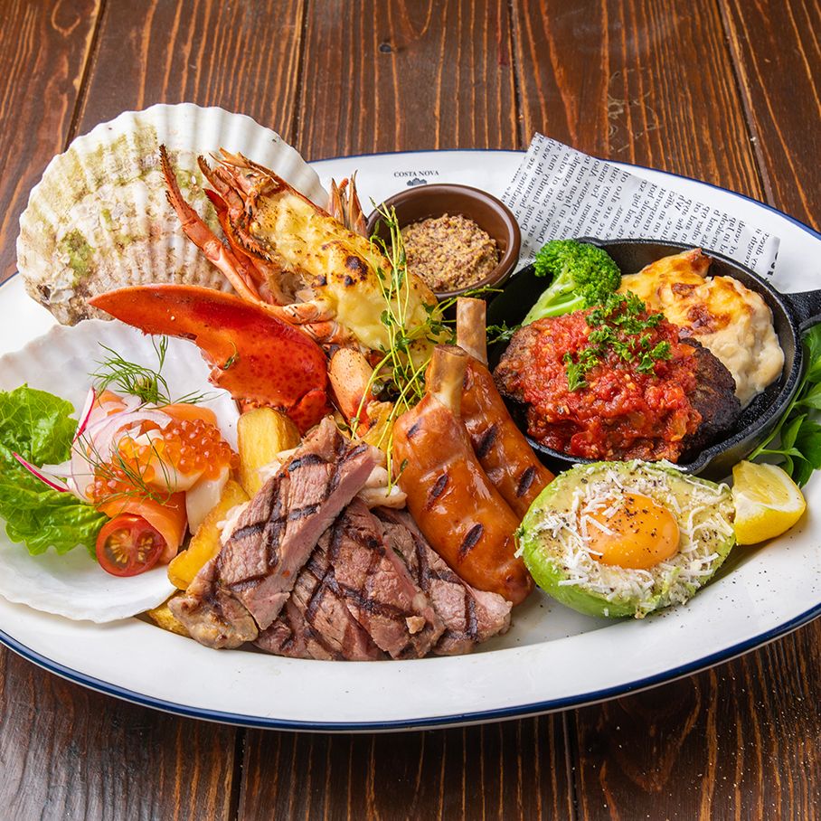 【店内2時間飲み放題】海賊王の晩餐プラン～海賊船名物の海賊達のゴチ盛りプレートなど～