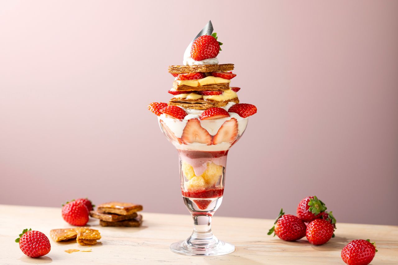 苺のパフェドリンクセット