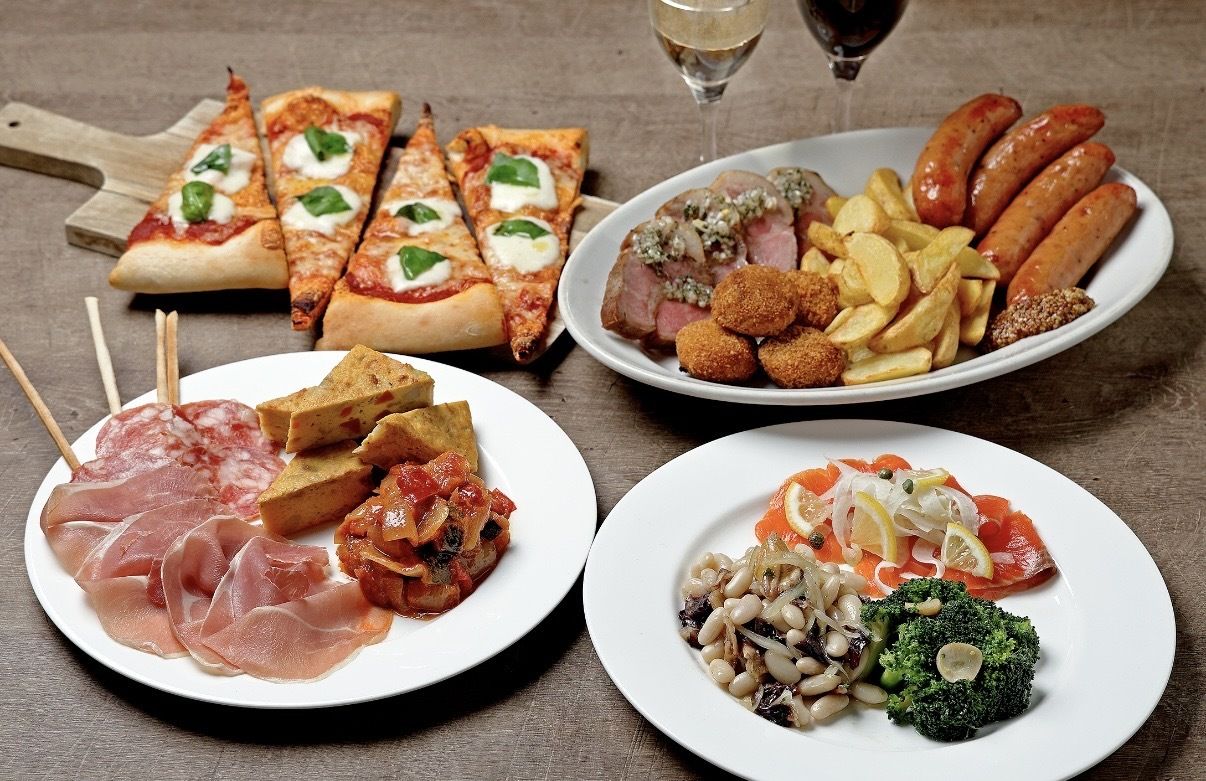 【公式 最安値保証】【歓送迎会向け アペリチェーナプラン】前菜充実大皿シェアスタイル全11品＋生ビール・カクテルを含んだ2時間飲み放題