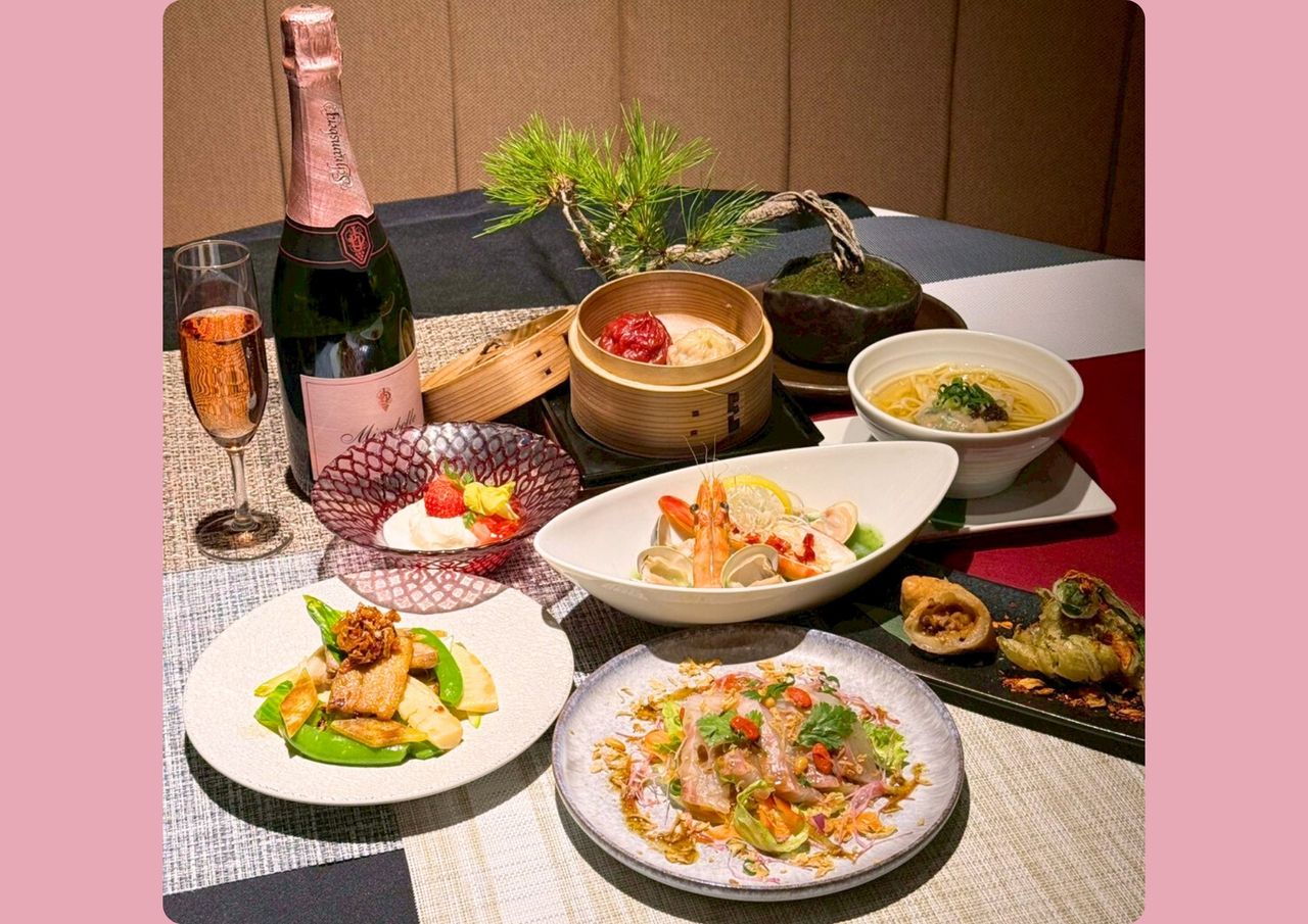 季節限定〜春の特選コース〜乾杯ロゼスパークリング付き