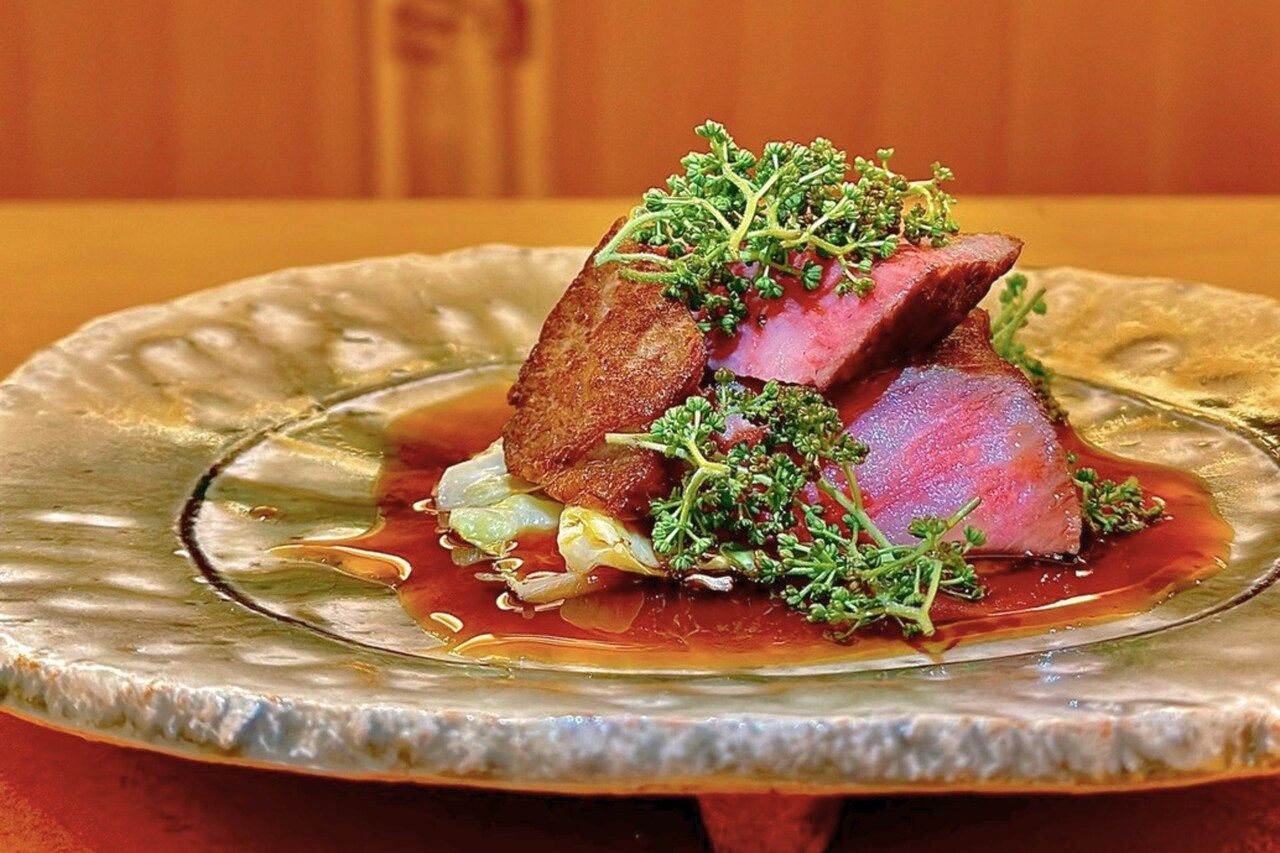 Akagi Beef and Fresh Green Chef's Choice Course