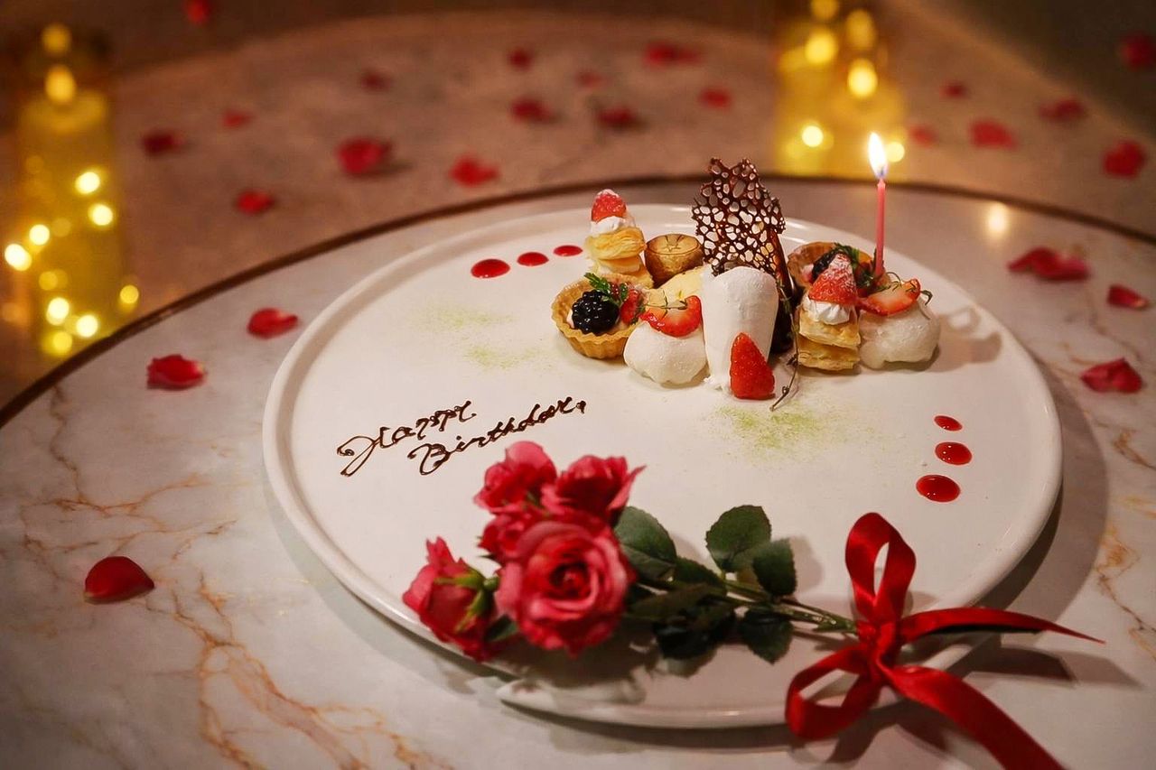 6/1-6/15【ローズ】フラワー記念日デザートプレート（Anniversary plate）