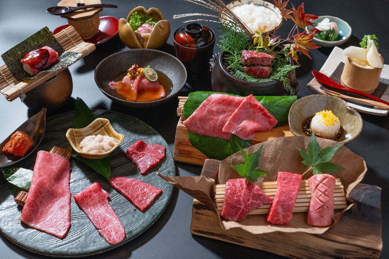 時令肉類料理 & 近江牛肉/但馬牛肉：十道菜套餐 【御膳套餐】