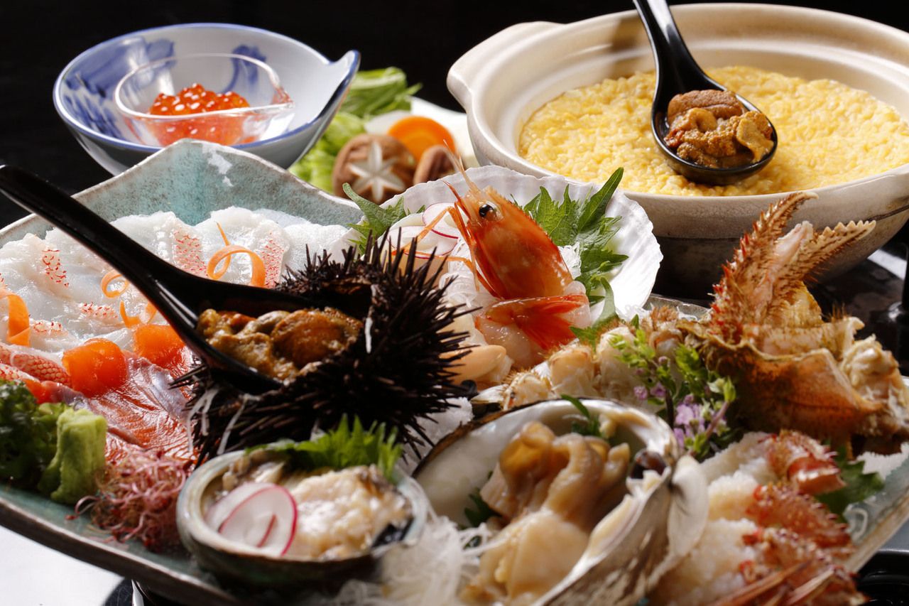 Sea urchin shabu-shabu course "Gold"