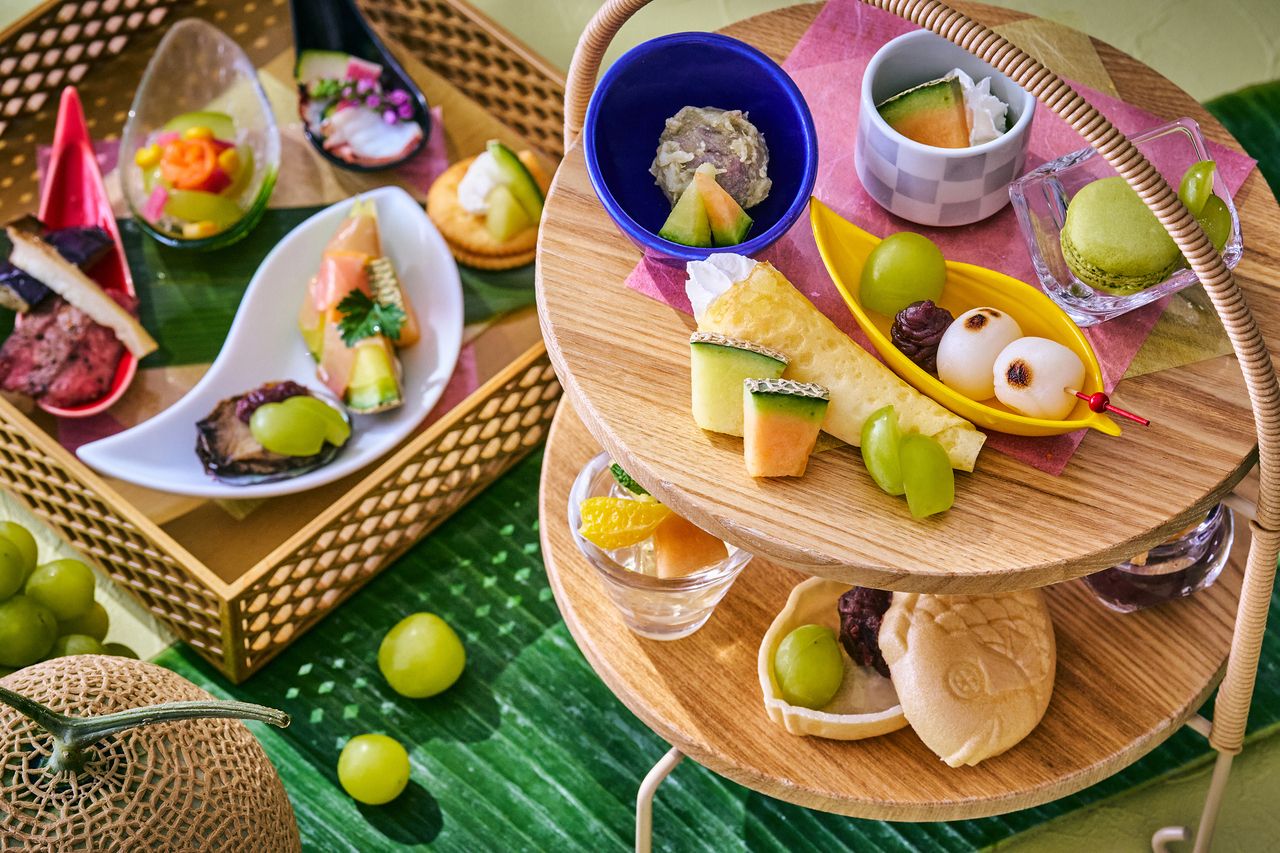 【Seibu Prince Global Rewards New Member Exclusive Plan】Japanese Afternoon Tea “~Summer Breeze~ Melon and Shine Muscat” (120-minute session)